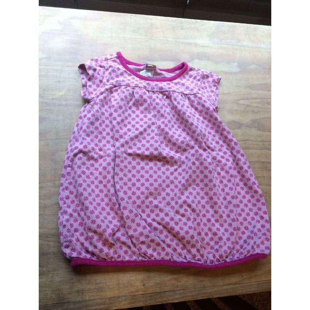 Tea Collection Pink Bubble Skirt Cotton Dress 12-18 Months Floral Print